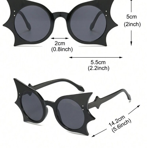 Halloween Spiderweb Bat Black Sunglasses Retro Pinup Fairygrunge Whimsygoth - Picture 5 of 7